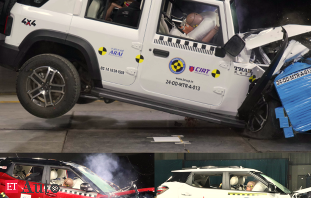 Mahindras Thar Roxx Xuv 3xo And Xuv400 Secure 5 Star Ratings In Bharat Ncap Safety Tests.jpg